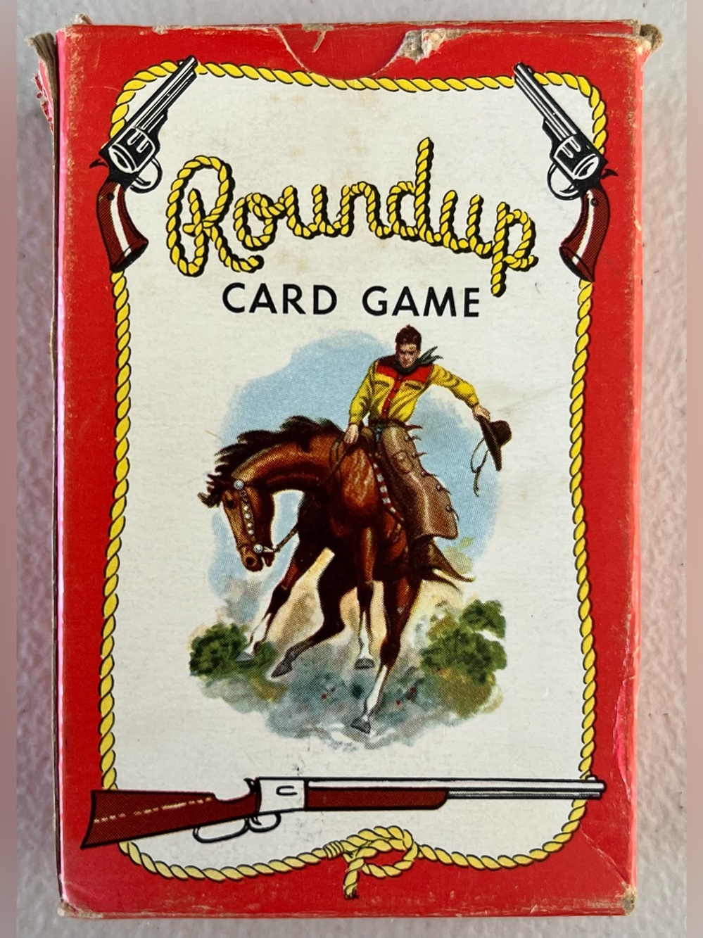 Vintage Whitman Round Up Card Game in Box - 1950's - Complete